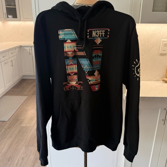 'Rare' Neff x Mac Miller Collab 2013 Aztec Print Black Hoodie Size Large - Picture 1 of 5